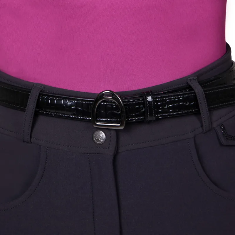 QHP Djune Ladies Leather Belt - Black-2