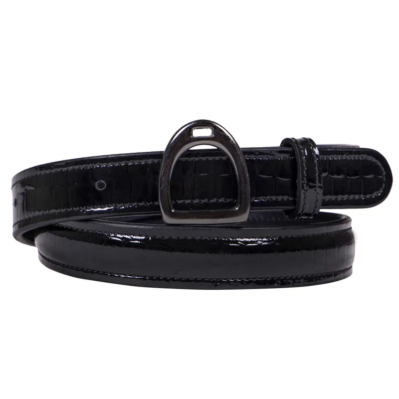 QHP Djune Ladies Leather Belt - Black