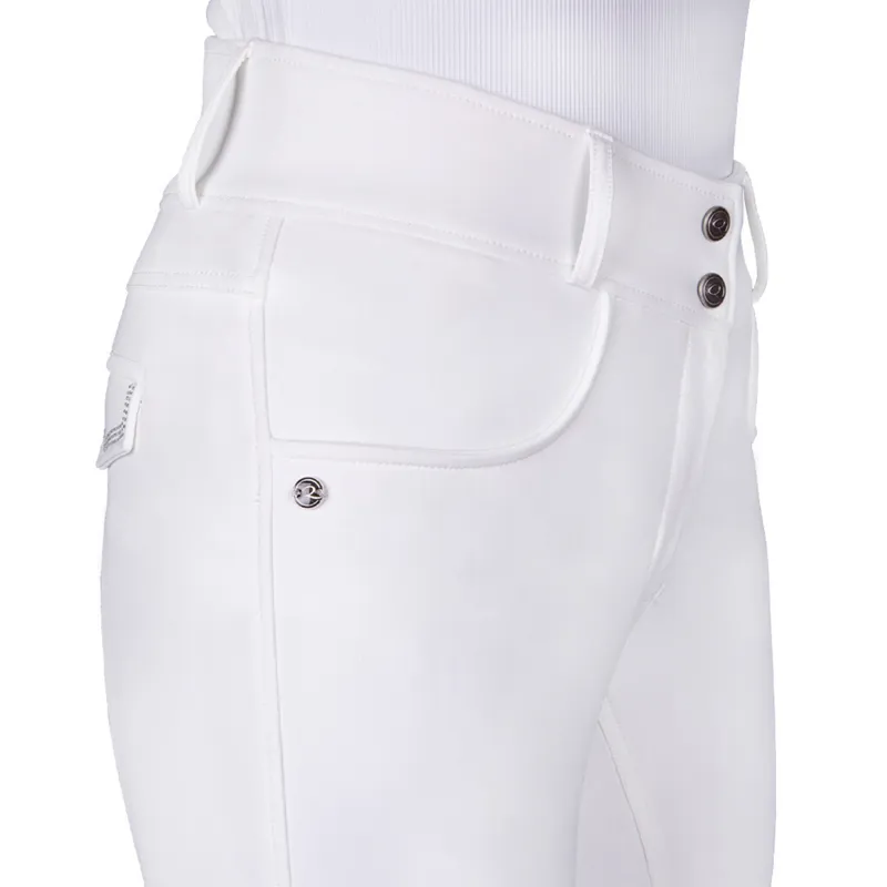 QHP Djune Ladies Full-Grip High Waisted Breeches - White-7