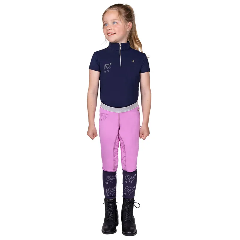 QHP Gwenn Junior Sport Shirt - Navy-5