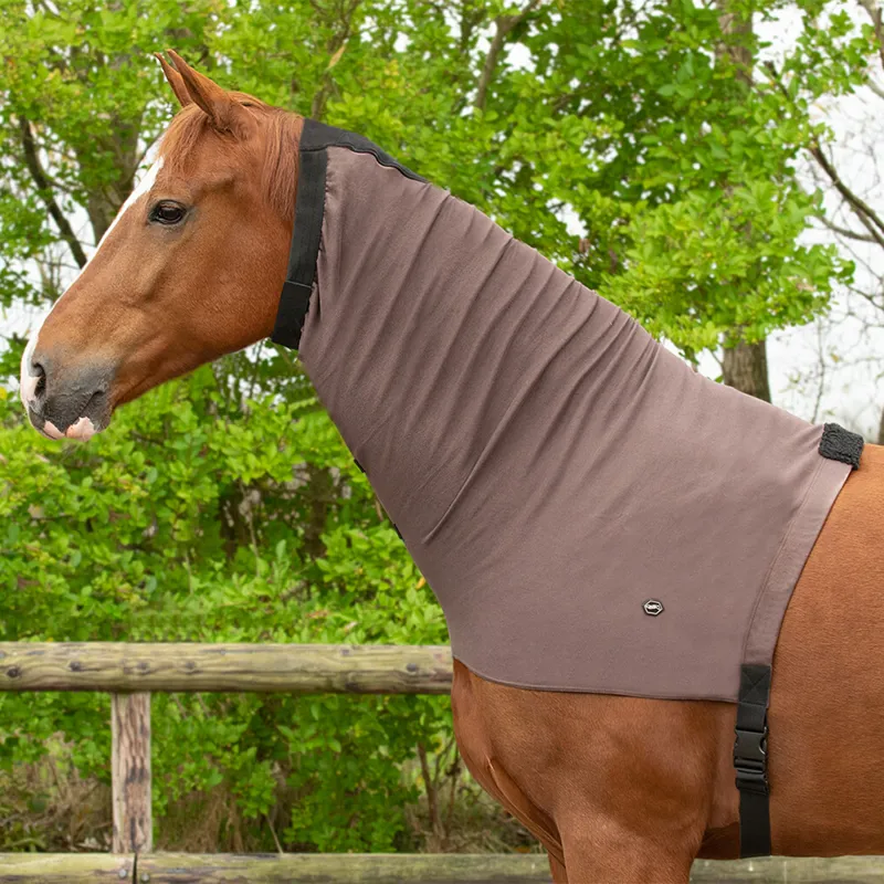 QHP Sweet Itch Fly Neck Cover - Brown
