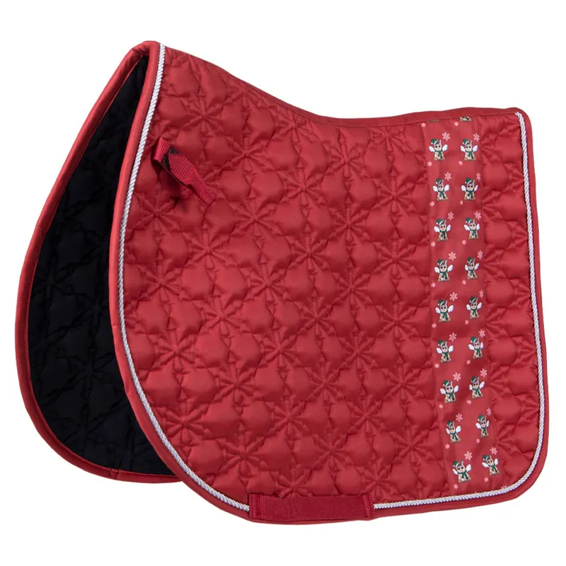 QHP Merry Christmas All Purpose Saddlecloth - Red