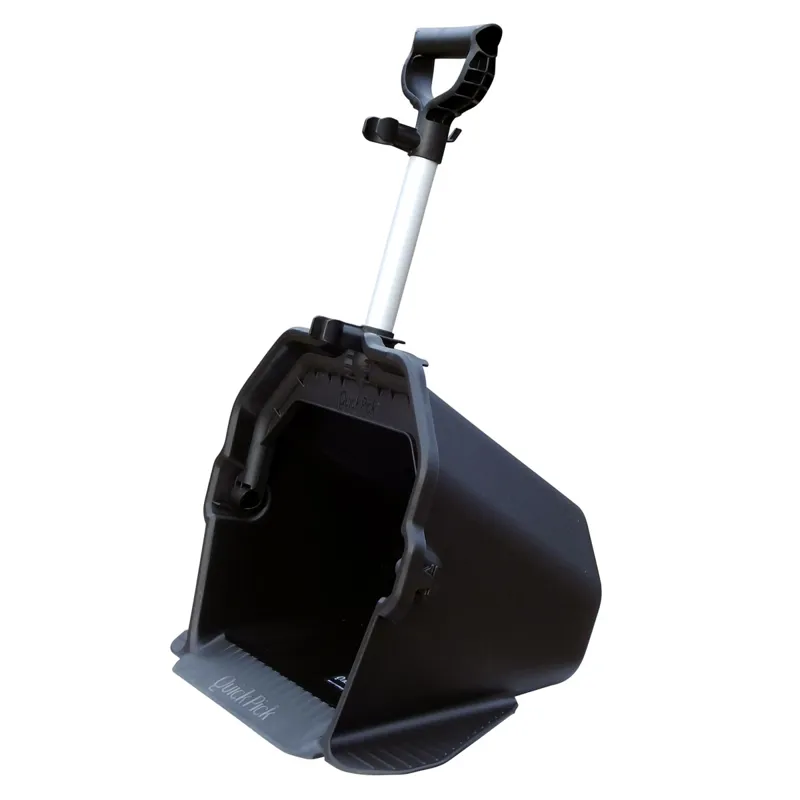 Quick Pick Horse Manure Collector with Tall Rake Set Blue Redpost