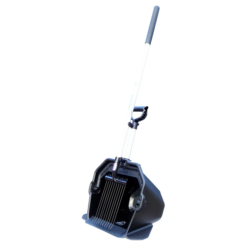 Quick Pick Horse Manure Collector with Rake Set Black Tall