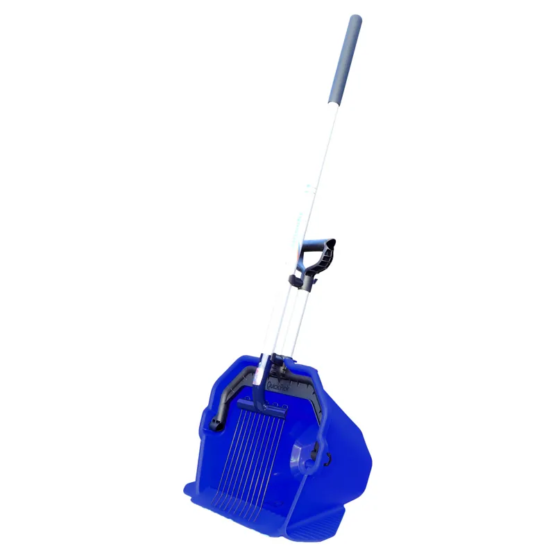 Quick Pick Horse Manure Collector with Tall Rake Set Blue Redpost