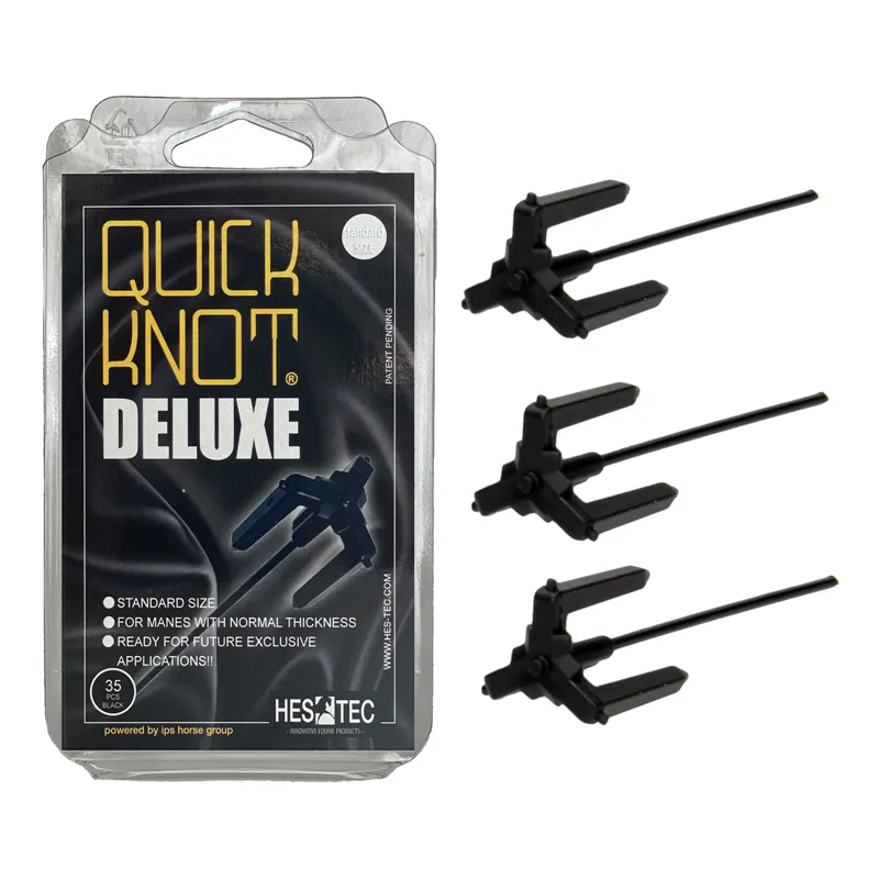 HES-Tec Quick Knot Deluxe Plaiting Mane Clips - Black-1