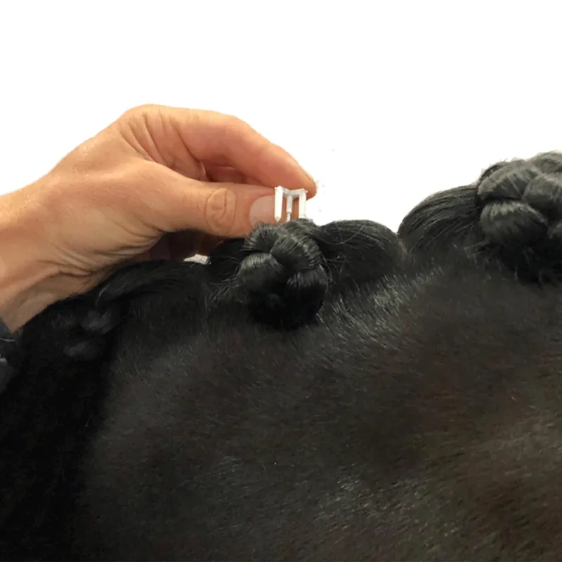 HES-Tec Quick Knot Deluxe Plaiting Mane Clips - White-1