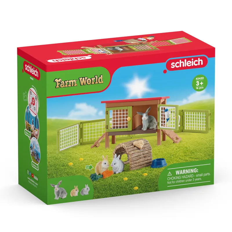 Schleich Rabbit Hutch Toy Set-3