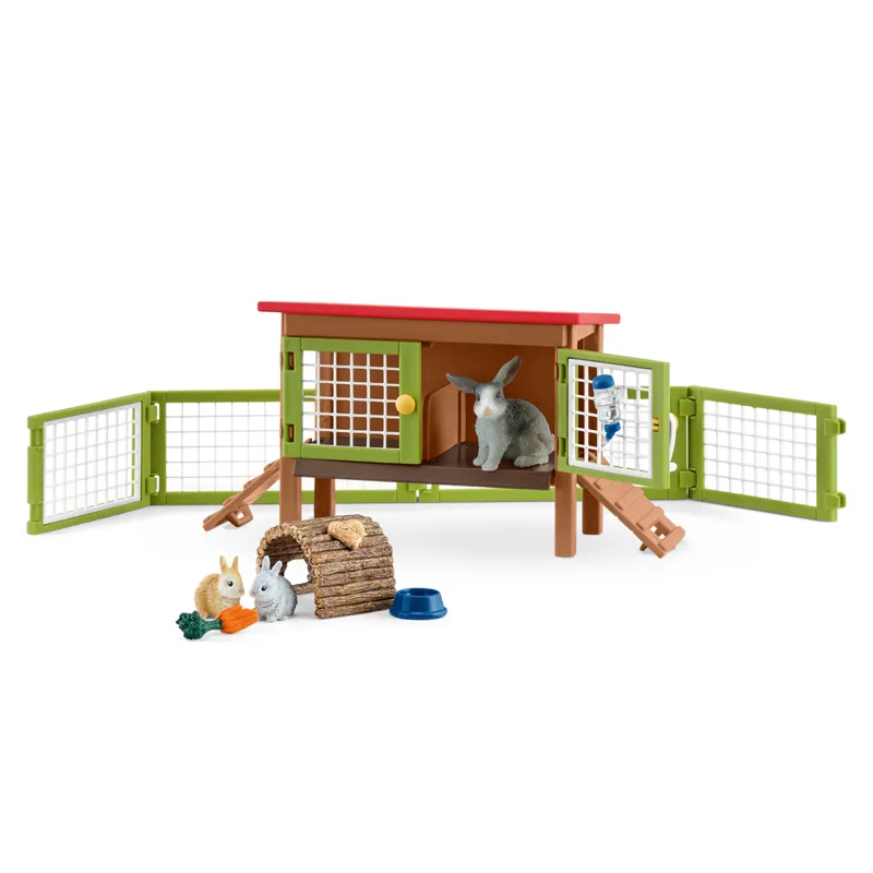 Schleich Rabbit Hutch Toy Set