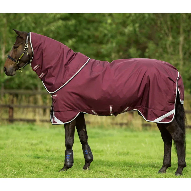 Rambo Duo 100g Turnout Rug With 300g Liner Burgundy/Duck Egg