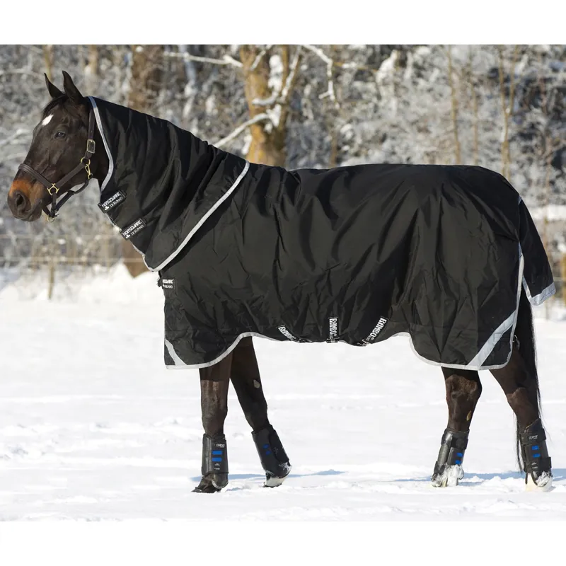 Rambo Supreme Vari-Layer 250g Turnout Rug - Black/Silver-1