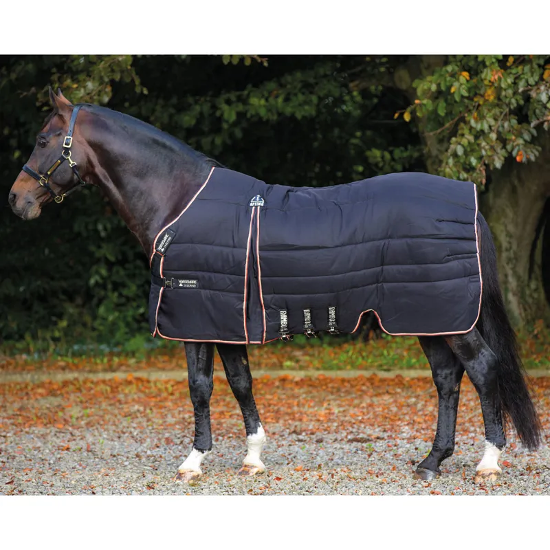 Rambo Optimo Heavyweight Stable Rug 400g Black/Tan/Orange