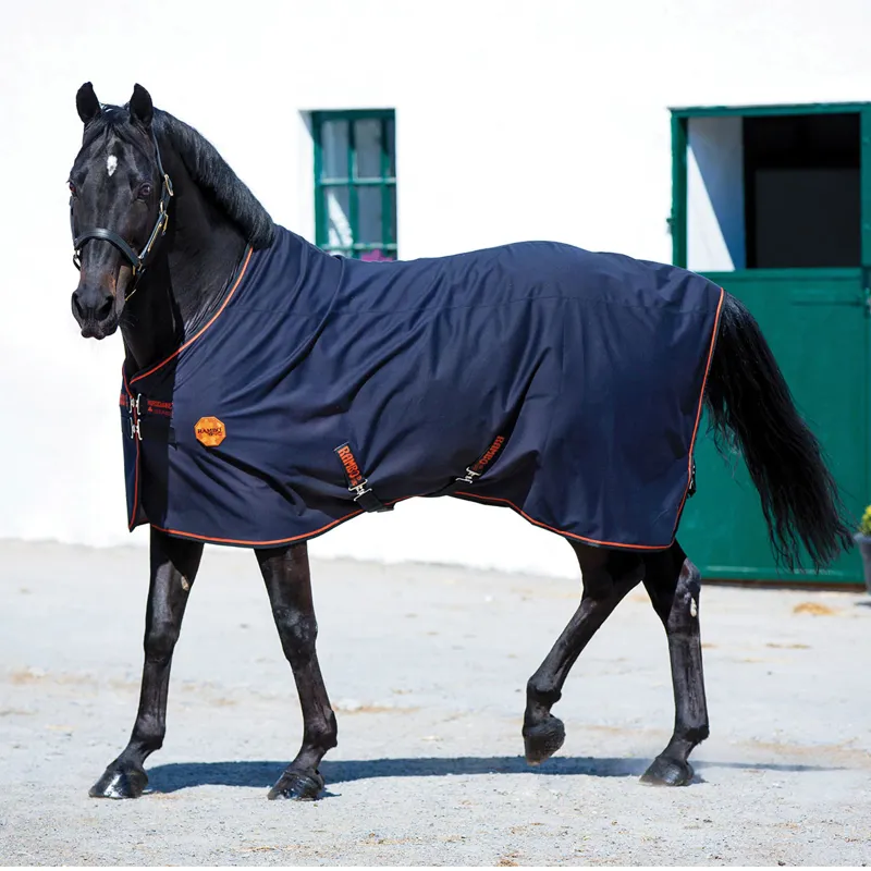 Rambo Ionic Fleece Rug - Black/Orange-1