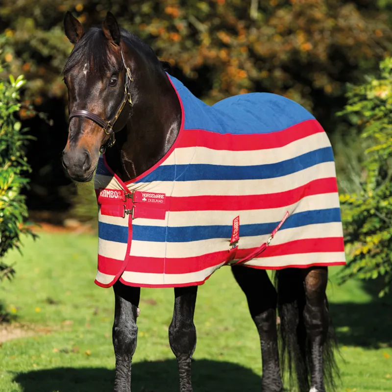 Rambo Deluxe Fleece Newmarket Rug Whitney Cherry