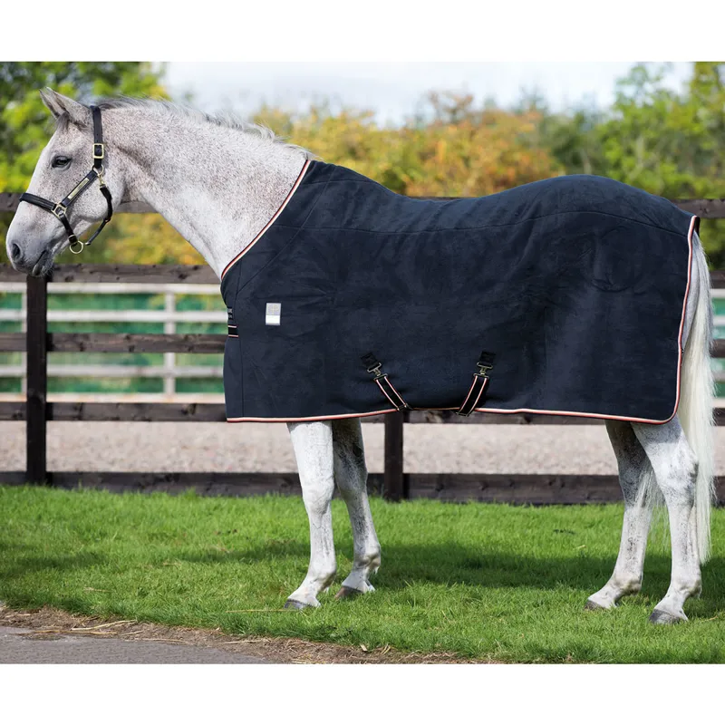 Rambo Deluxe Fleece Newmarket Rug Navy/Beige/Baby Blue Redpost
