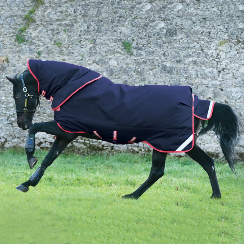 Rambo Duo Turnout Rug With 300g Liner Navy/Red Redpost Excl