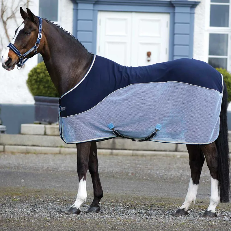 Rambo Sport Cooler with Fleece/Net - Navy/Beige/Baby Blue-1