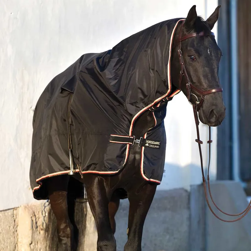 Horseware Rambo Mack in a Sack Rainsheet Black/Tan/Orange