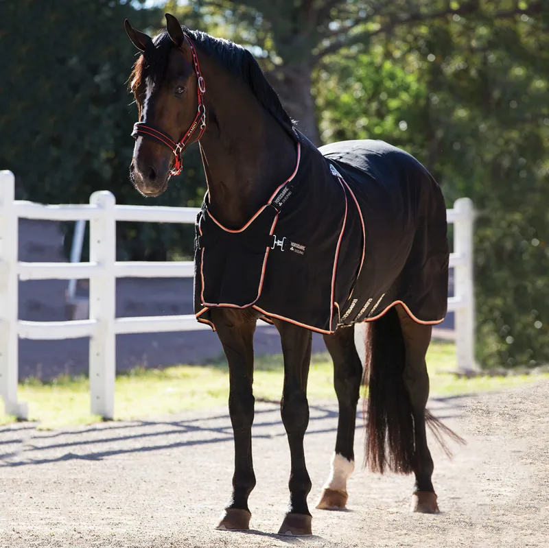 Rambo Optimo Stable Sheet Black Tan Orange