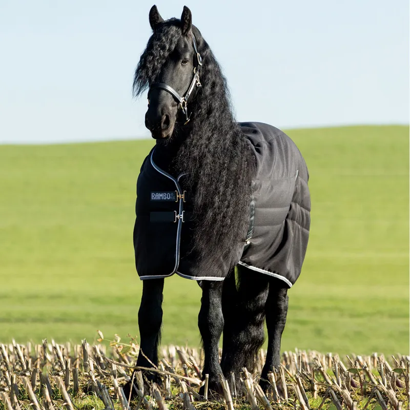 Rambo Medium Weight Stable Rug Black/Grey