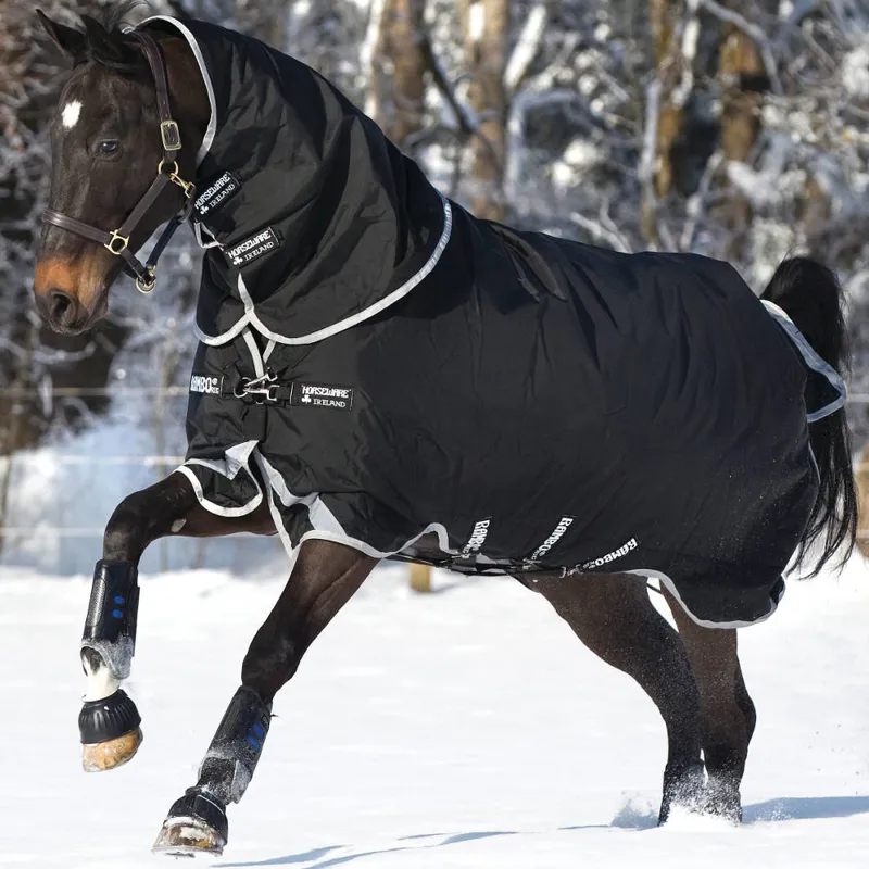 Rambo Supreme Vari-Layer 250g Turnout Rug - Black/Silver