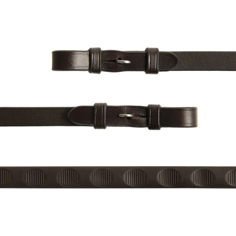 Redpost Thumb Grip Rubber Reins - Havana