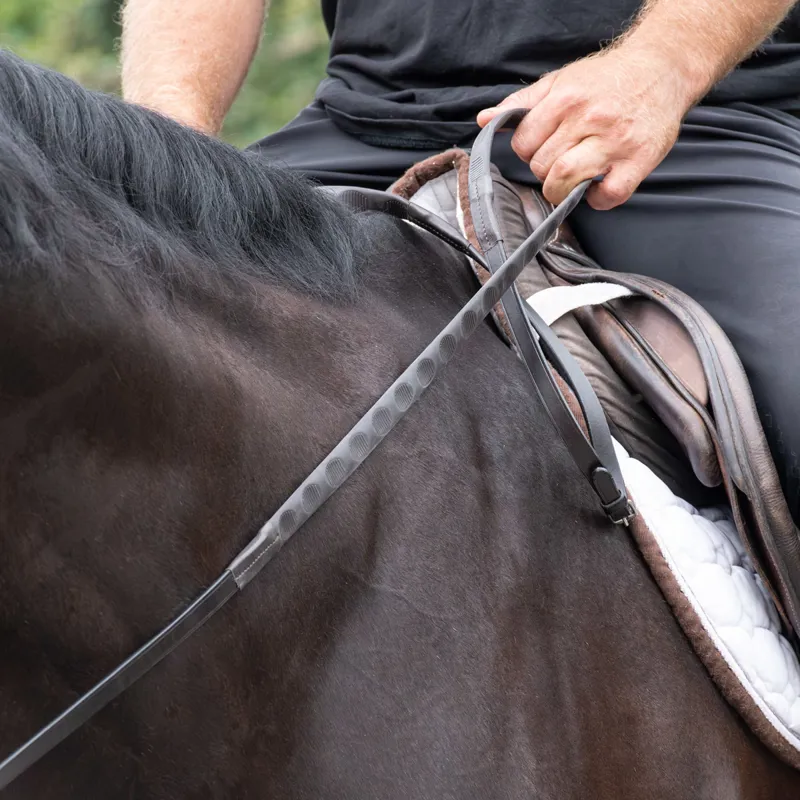 Redpost Thumb Grip Rubber Reins - Havana-3