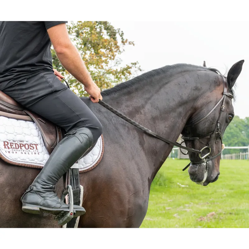 Redpost Thumb Grip Rubber Reins - Havana-4