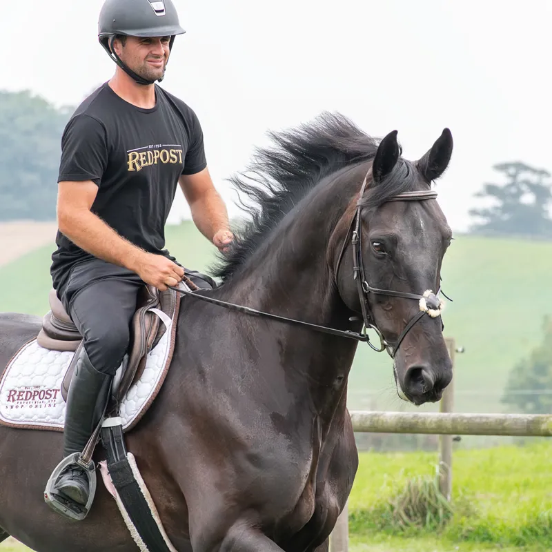 Redpost Thumb Grip Rubber Reins - Havana-2