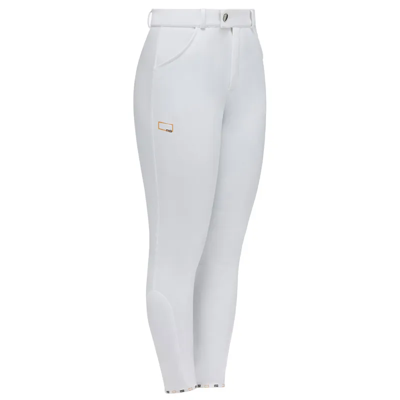 Riders Gene Young Rider Full Grip 001 Unisex Junior Breeches - White