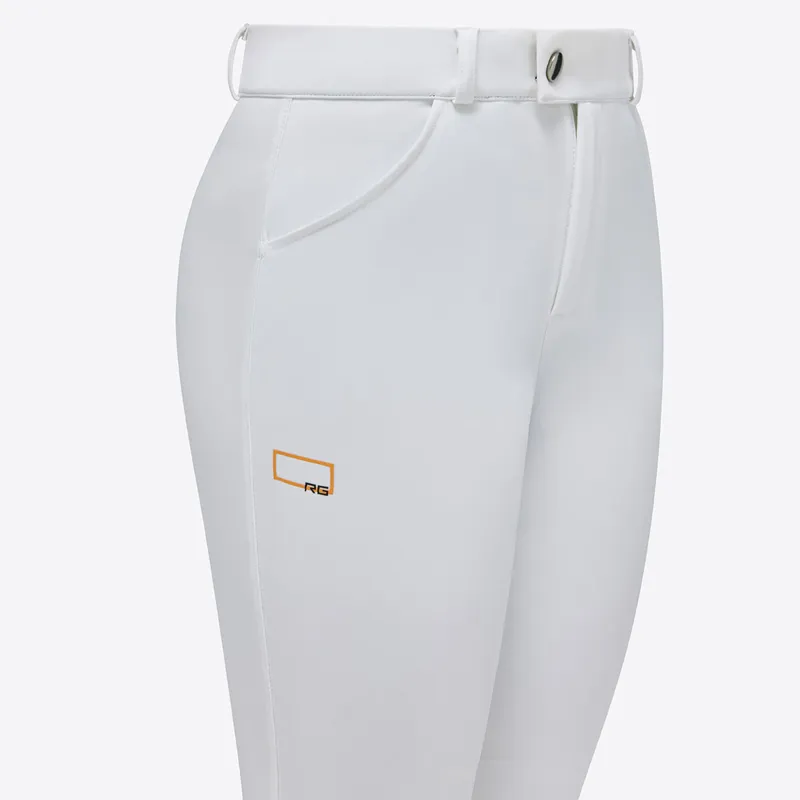 Riders Gene Young Rider Full Grip 001 Unisex Junior Breeches - White-2