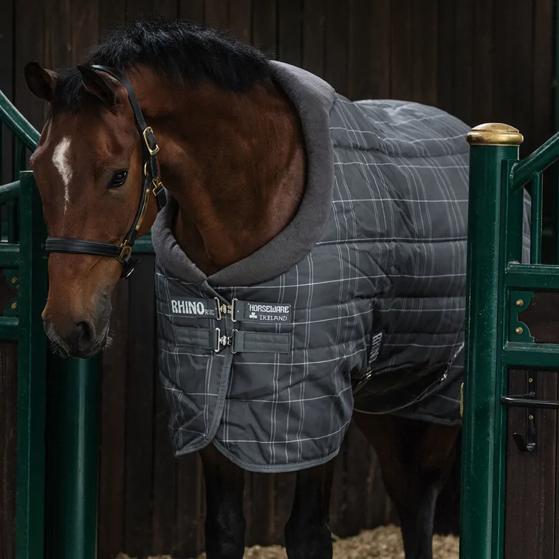 Rhino Original VariLayer 250g Stable Rug Charcoal Grey/White