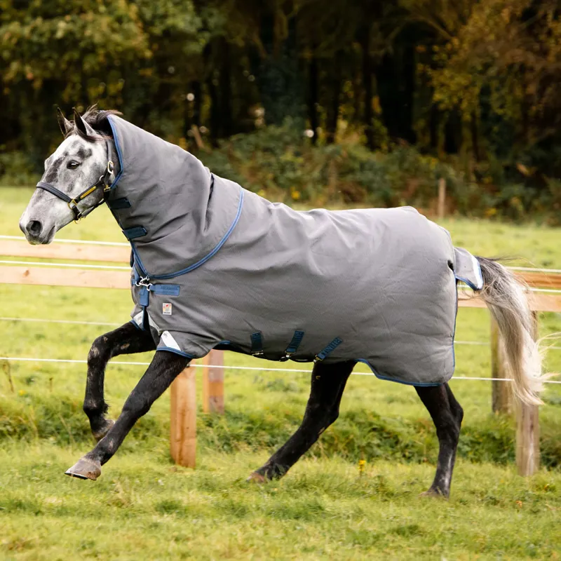 Rhino HexStop Plus 0g Turnout Rug - Grey/Indigo/Navy