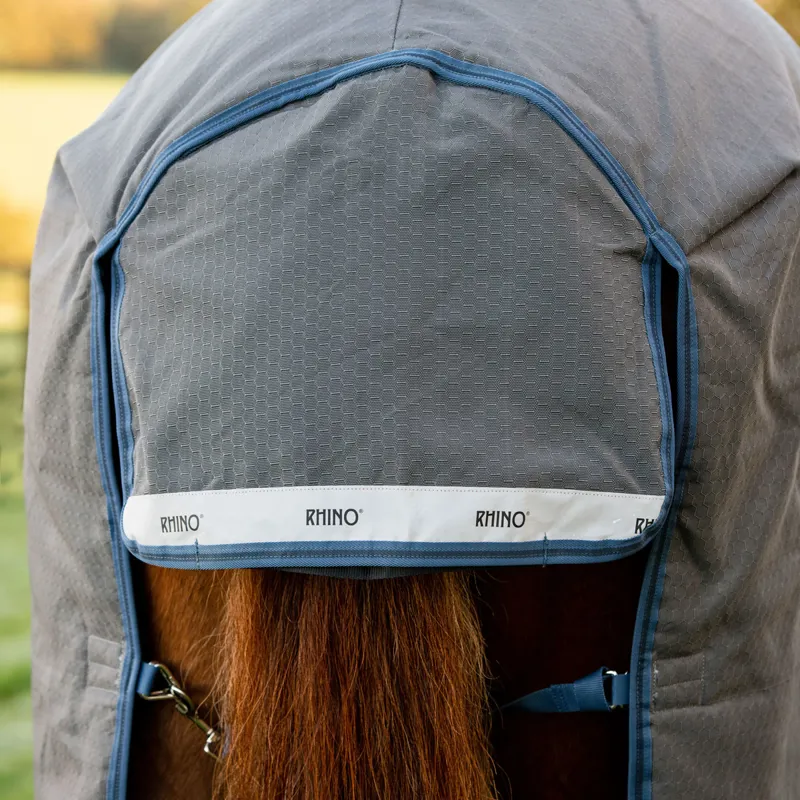 Rhino HexStop Plus 100g Vari-Layer Turnout Rug - Grey/Indigo/Navy-4