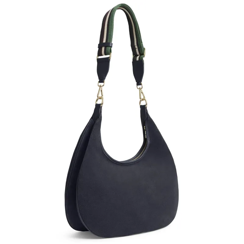 Fairfax and Favor Richmond Hobo Bag - Navy Suede-4