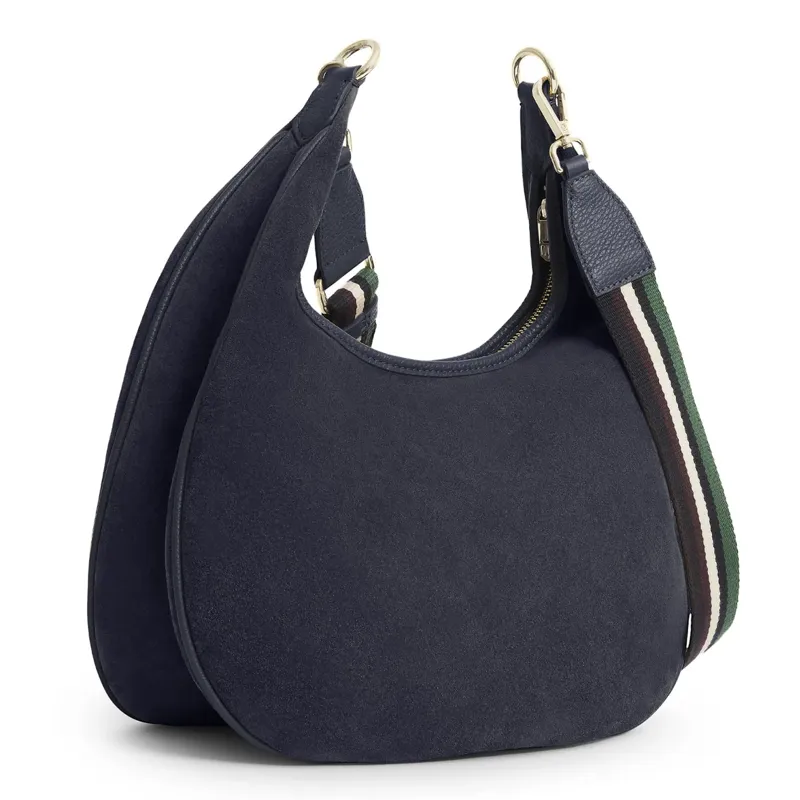 Fairfax and Favor Richmond Hobo Bag - Navy Suede-3