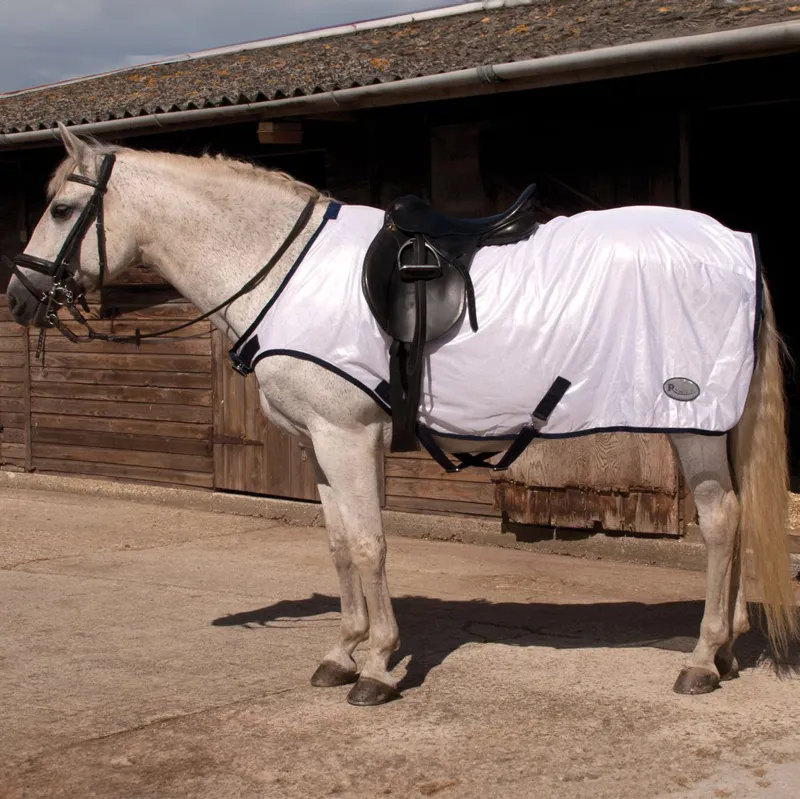 Rhinegold Ride-On Fly Rug - White