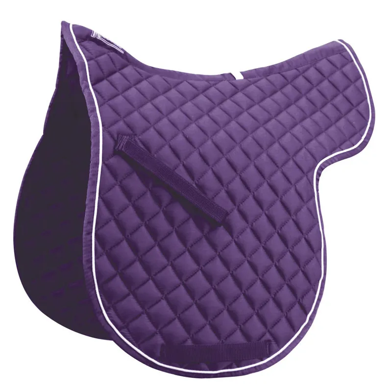 Roma Grand Prix High Wither All Purpose Numnah - Purple/White Pip