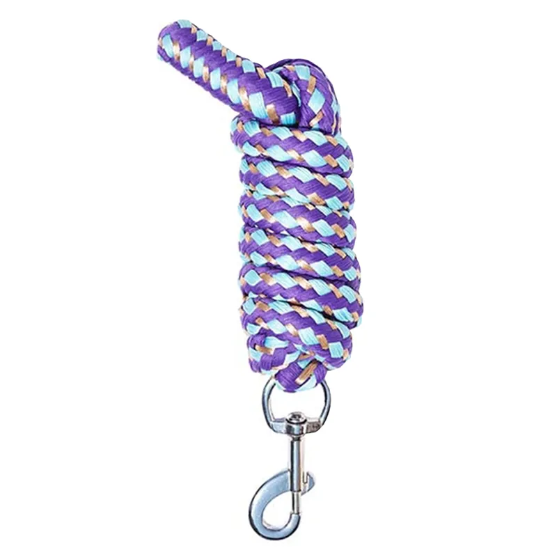 Elico Warwick Lead Rope - Purple/Sky/Gold