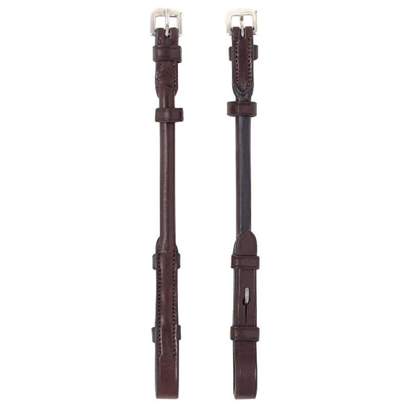 Equiline CP0002 Rounded Cheek Pieces - Brown