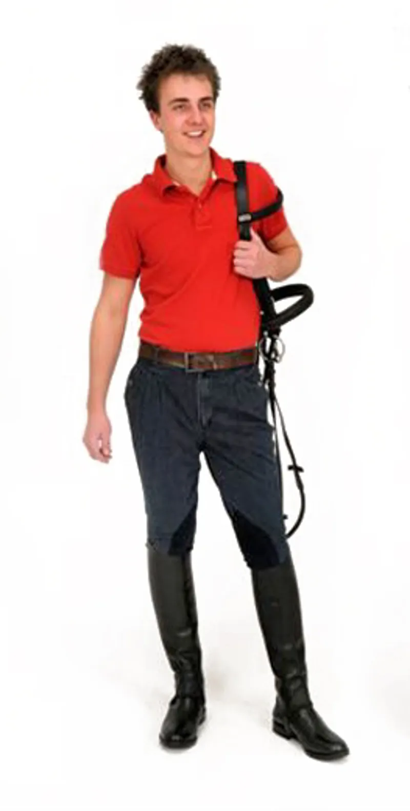 Rugged Mens MJ3 Knee Patch Breeches Denim