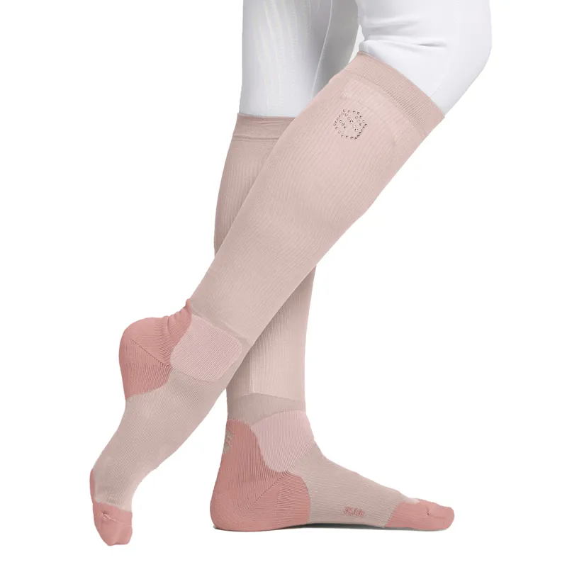 Samshield Balzane Soft Crystal Ladies Tall Riding Socks - Powder Pink