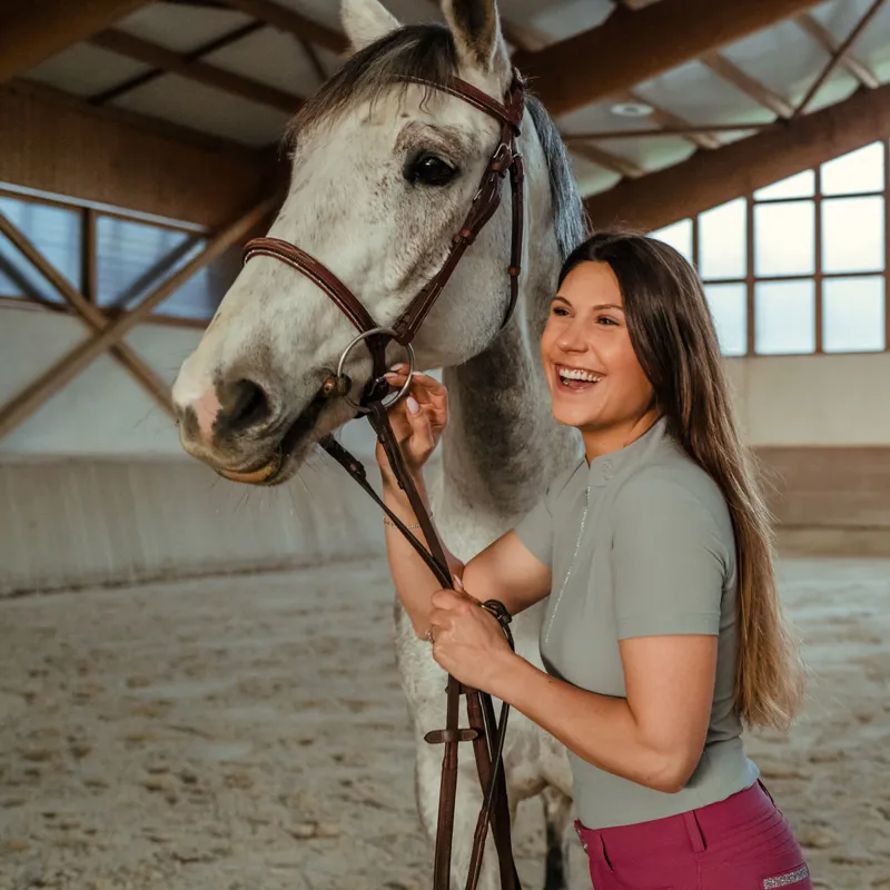 Samshield Bruna Short Sleeve Ladies Polo Shirt - Mineral-1