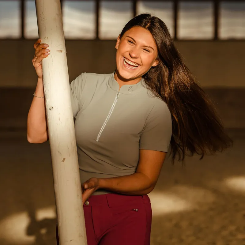 Samshield Bruna Short Sleeve Ladies Polo Shirt - Mineral-4