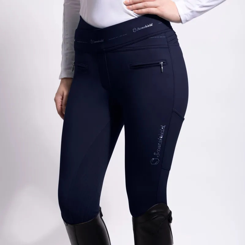 navy fleece tights
