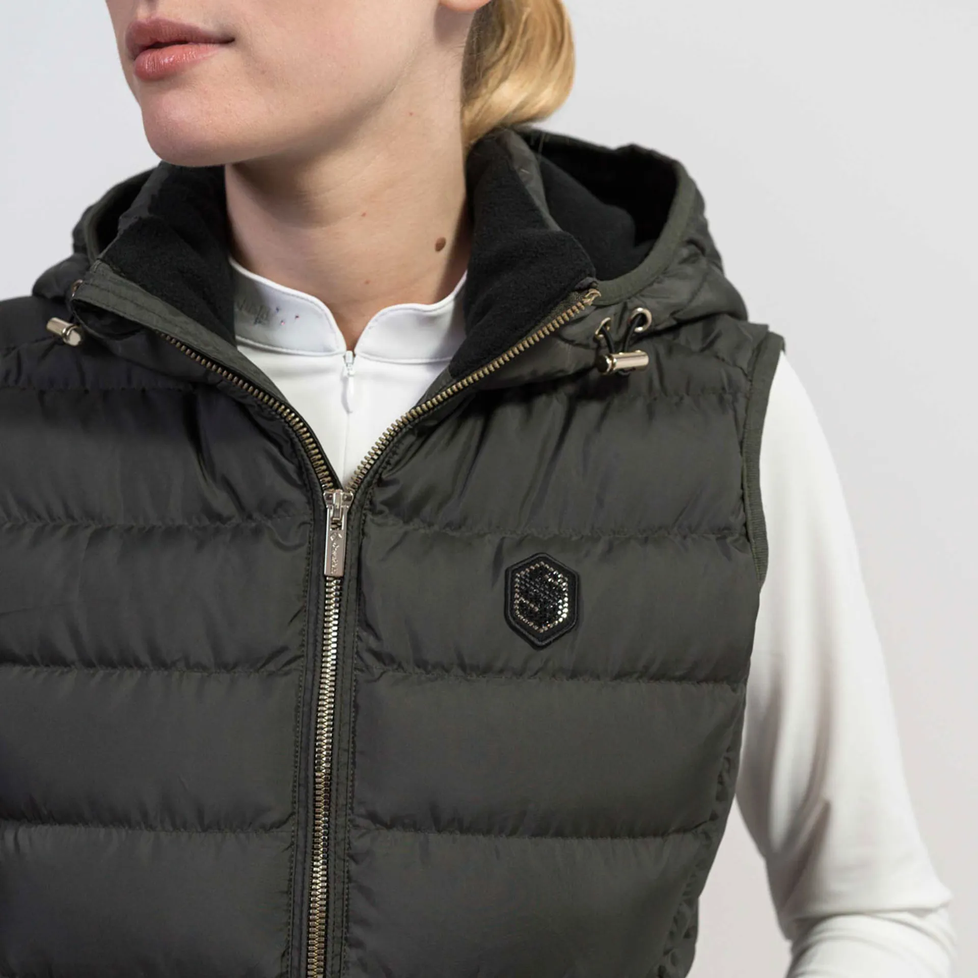Veste D'hiver équestre Sans Manches SAMSHIELD Chamonix - Noire - Taille M Femme - Imperméable - Neuf