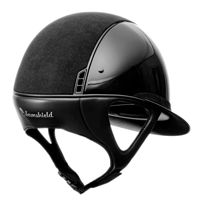 Samshield Miss Shield Glossy Limited Edition Riding Hat - Black-1