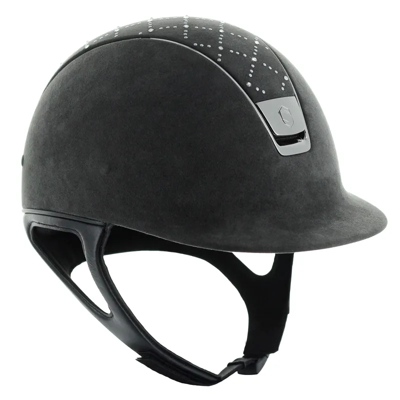 Samshield Premium Grey Lozenge Top Chrome Silver Trim Hat - Grey