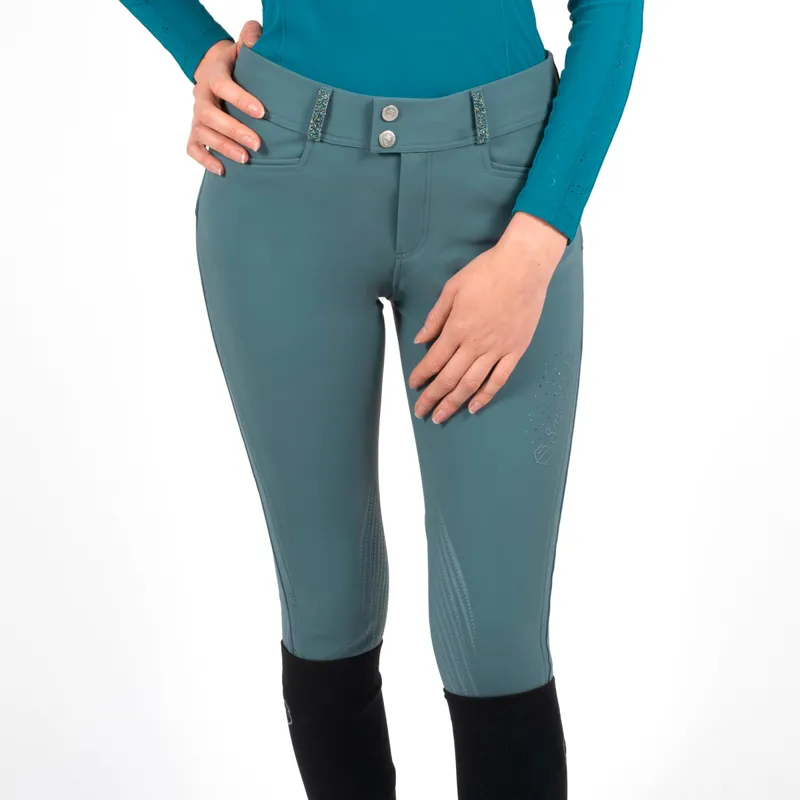 Samshield Sandra Knee Grip Ladies Breeches - Steel Grey