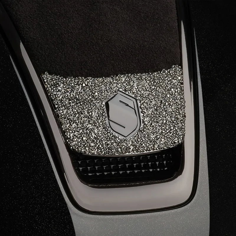 Samshield ShadowGlossy 2.0 Alcantara Top Crystal Blason Hat - Black-2